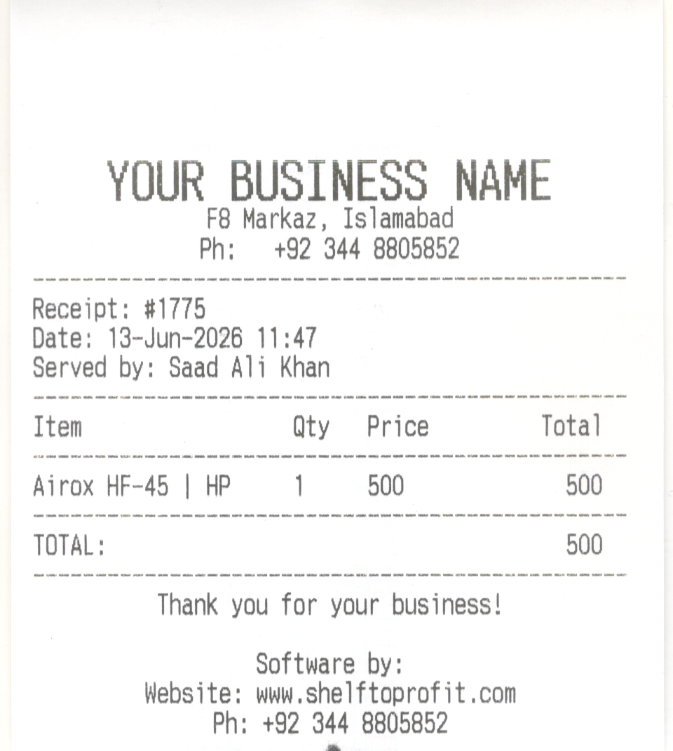 Professional Receipt